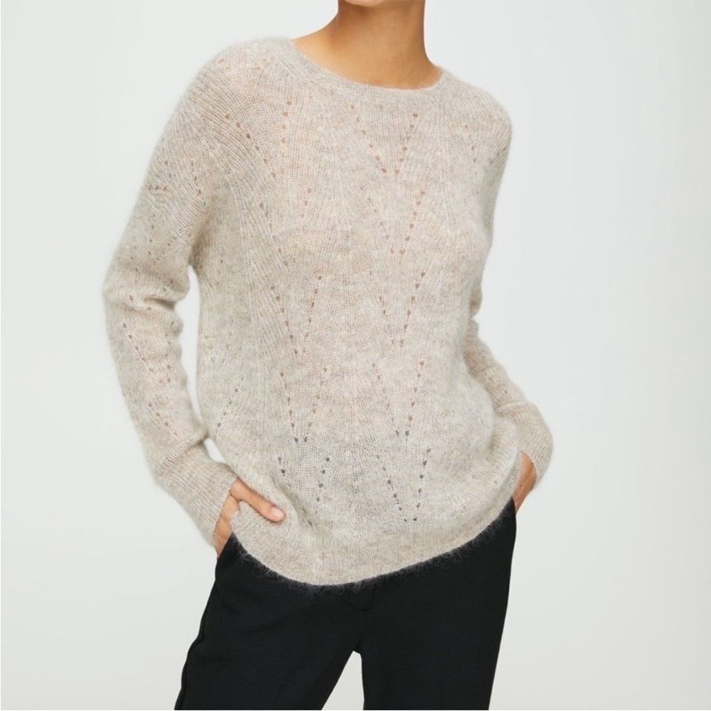 Babaton Colton Sweater Size Extra Small Beige Heather Oatmeal Aritzia Sweater
